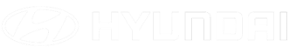 Hyundai Logo in Weiß mit Schriftzug auf transparentem Hintergrund